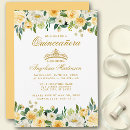 Search for yellow quinceanera invitations Gold