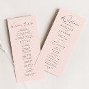 Search for blush pink wedding programs Simple