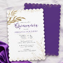 Search for purple gold quinceanera invitations Quinceañera