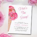 Search for ice cream baby girl shower invitations Pink