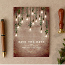Search for rustic wedding save the dates String lights