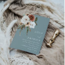 Search for blue green invitations Bohemian