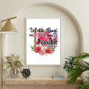Search for with god all things are possible posters Floral