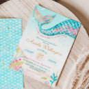 Search for pink mermaid baby shower invitations Glitter