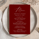 Search for burgundy dinner party wedding menus Minimalist