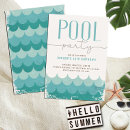 Search for vintage pool party invitations Turquoise