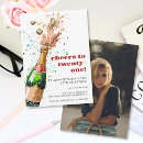 Search for champagne 21st birthday invitations Girly
