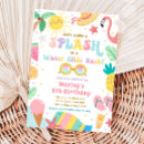 Search for water slide invitations Splish splash