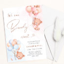Search for bearly wait gender reveal invitations Watercolor