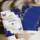 Search for royal blue butterfly invitations Mis quince anos