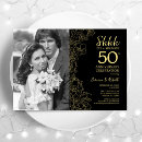 Search for black gold floral wedding invitations Simple