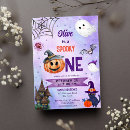 Search for ghost spider birthday invitations Spooky one