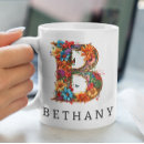 Search for butterfly monogram mugs Watercolor floral