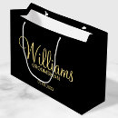 Search for black and gold gift bags Script
