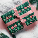Search for vintage train wrapping paper Christmas tree