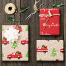 Search for vintage truck wrapping paper Red and white
