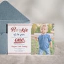 Search for rookie birthday invitations Red white and blue