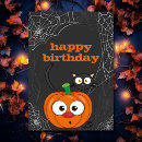 Search for spooky birthday cards Pumpkin