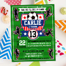 Search for girls soccer birthday invitations Futbol