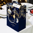 Search for navy and gold gift bags Snowflakes