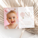 Search for hot air balloon 1st birthday invitations Onederful