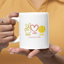 Search for love and peace mugs Pickleball