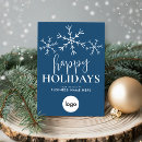 Search for blue snowflake business christmas cards Logo