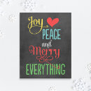 Search for peace love joy christmas decor typography