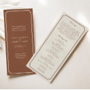 Search for vintage wedding programs Chic