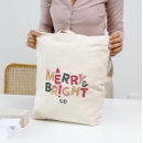 Search for reusable christmas tote bags Typography