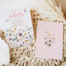 Search for a little butterfly is on the way baby shower invitations For her