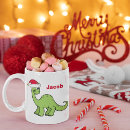 Search for christmas dinosaur mugs Santa