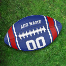 Search for red white and blue american footballs For him