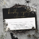 Search for gothic rsvp cards Black and gold
