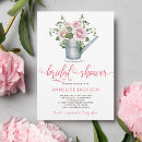 Search for watering can bridal shower invitations Watercolor floral