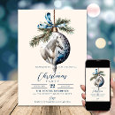 Search for blue white christmas invitations Watercolor