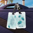 Search for turtle luggage tags Watercolor