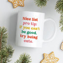 Search for naughty or nice mugs White elephant