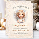 Search for angel 1st birthday invitations For kids