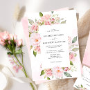 Search for pink flowers wedding invitations Watercolor floral