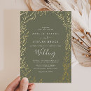 Search for olive green and gold invitations For her