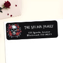 Search for gothic skull return address labels Halloween