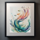 Search for abstract fish art Colorful