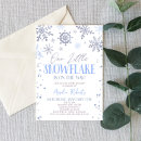 Search for winter wonderland invitations Our little snowflake