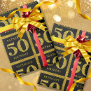 Search for 50th birthday wrapping paper Black and gold