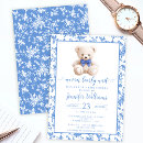 Search for navy blue baby boy shower invitations We can bearly wait