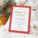 Search for red gold office party invitations Jingle and mingle