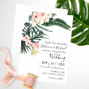 Search for watercolor hibiscus wedding invitations Palm leaves