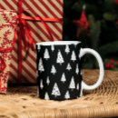 Search for modern black white christmas tree mugs Minimalist
