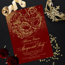 Search for burgundy masquerade party invitations Mardi gras